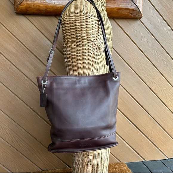 Vintage Coach Westport  brown leather bucket handbag tote Made in USA - Picture 3 of 16
